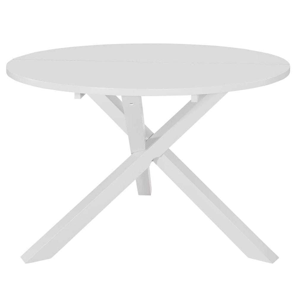 Vidaxl Jedálenský stôl, biely 120x75 cm, MDF